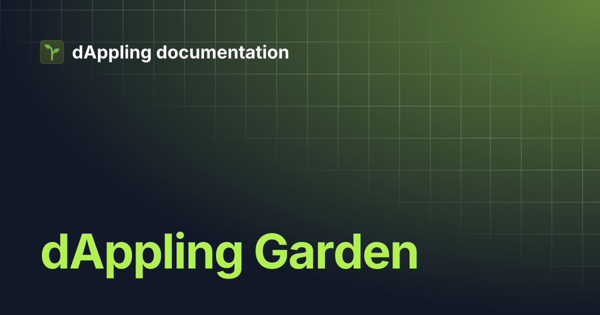 dAppling Garden | dAppling documentation