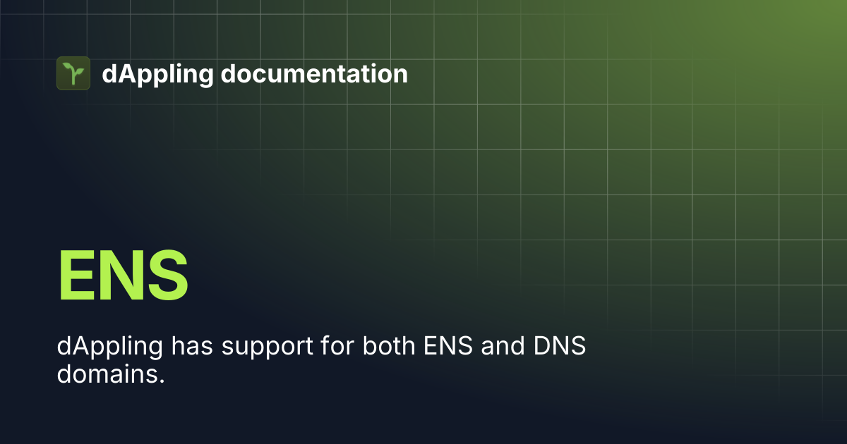 ENS | dAppling documentation